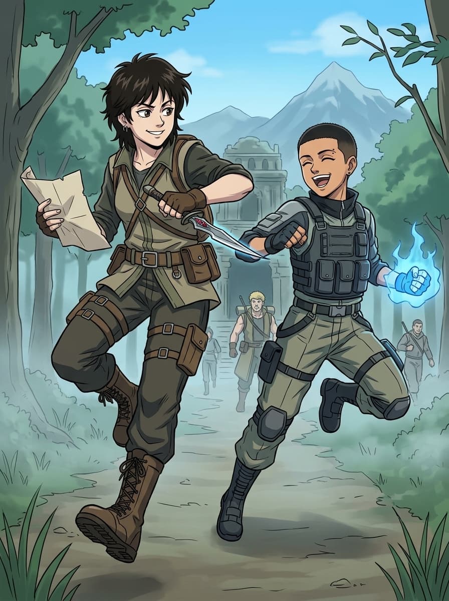 Finished custom Hunter x Hunter style portrait example