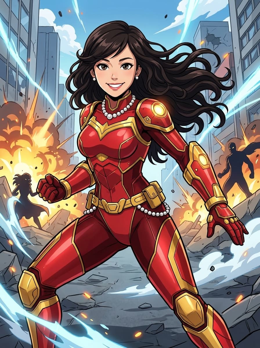 Finished custom My Hero Academia style portrait example
