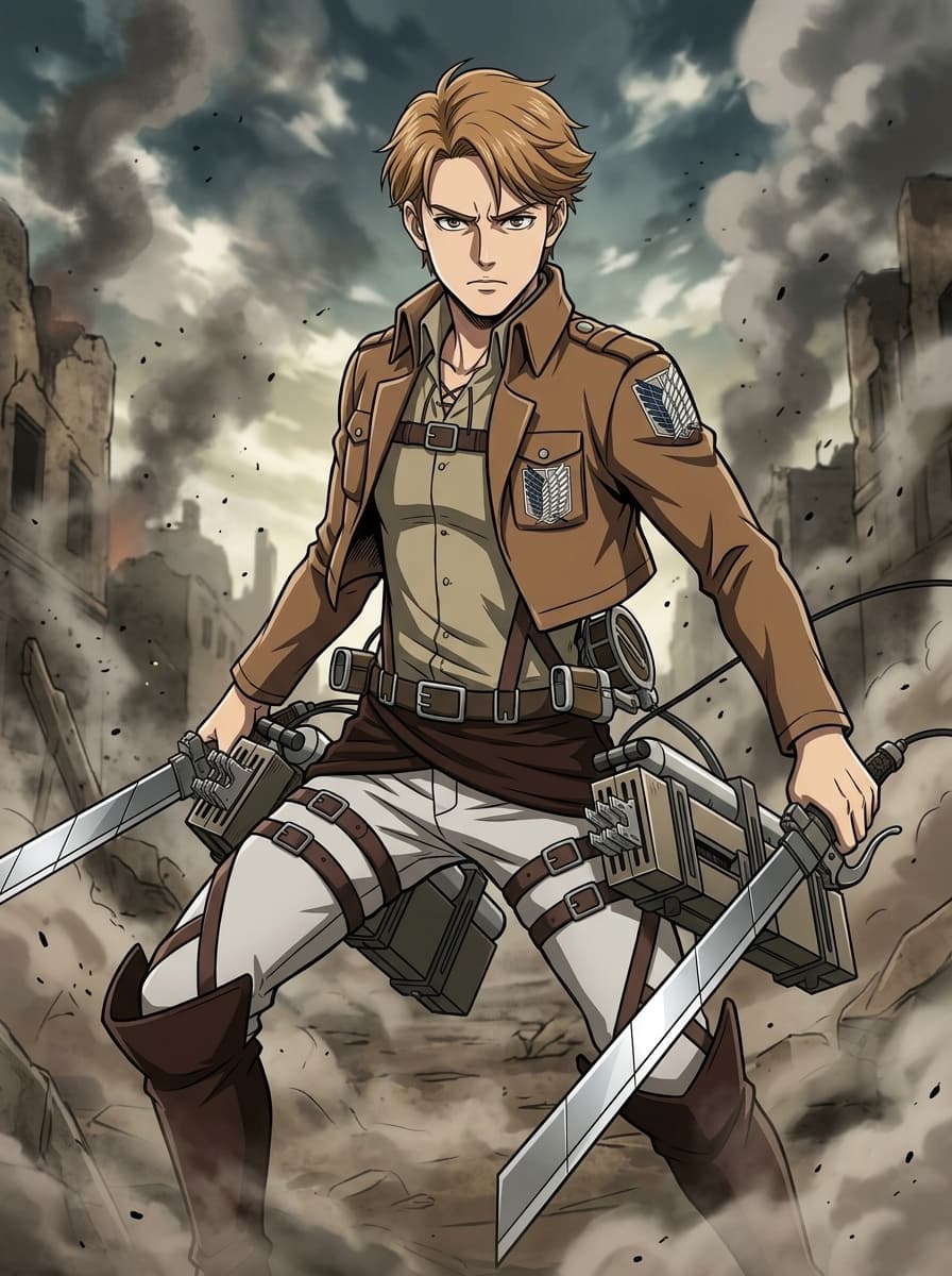 Customer review custom Attack On Titan portrait result
