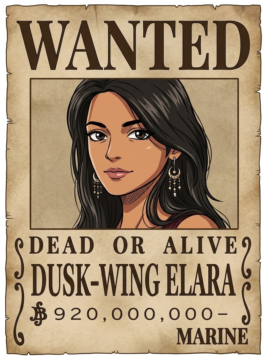 Customer review custom One Piece Wanted Poster portrait result