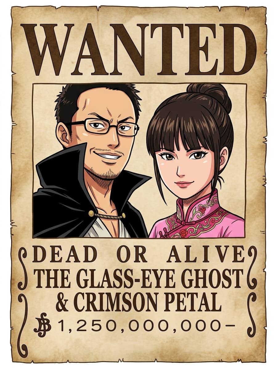 Customer review custom One Piece Wanted Poster portrait result