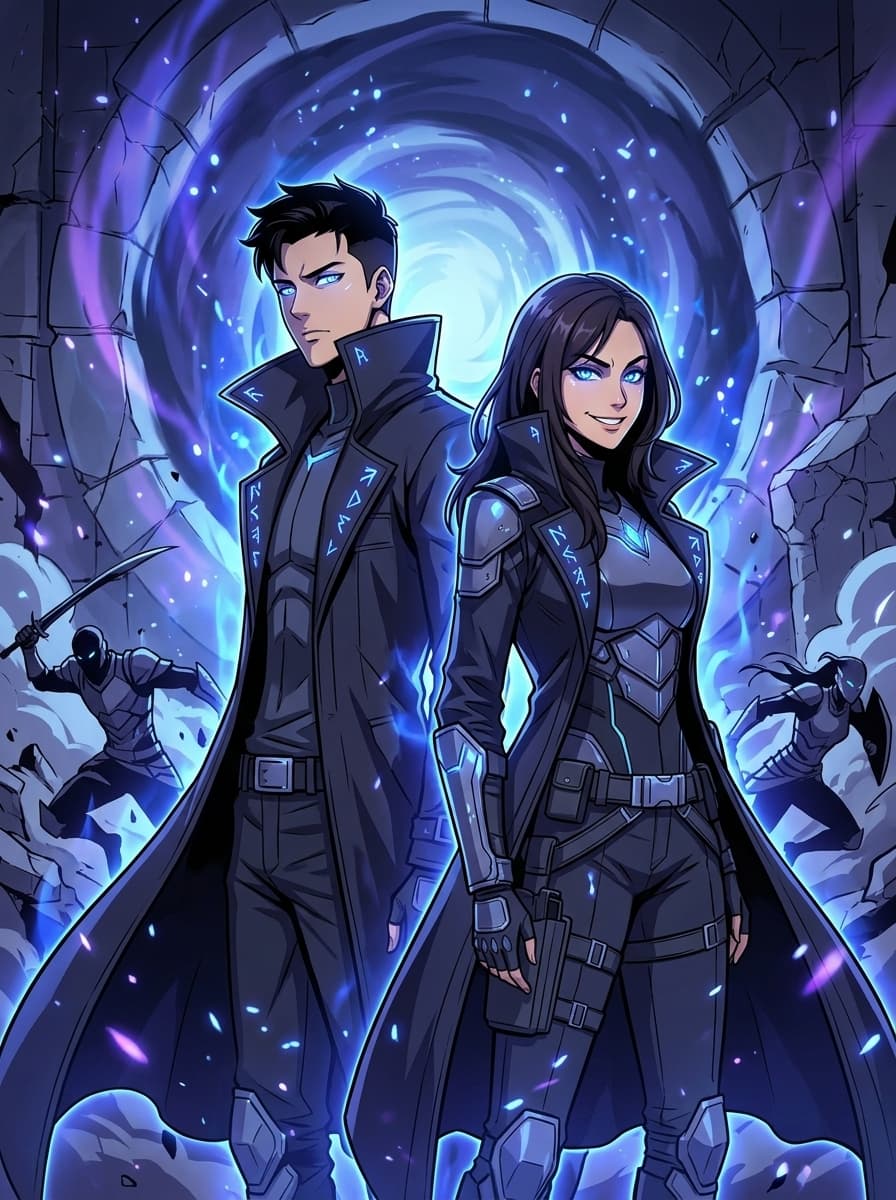 Finished custom Solo Leveling style portrait example